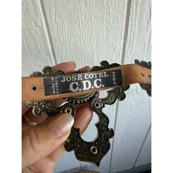 Vintage José Cotel Rhinestone Leather Belt main image 5
